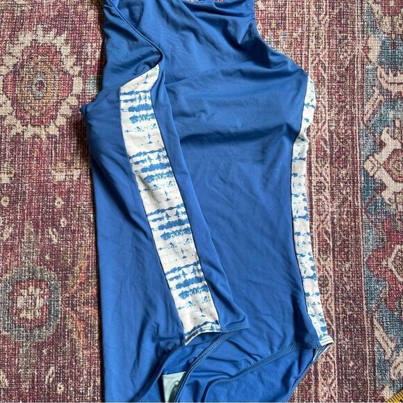 Carve Designs Blue Women's XL one piece Swimwear side stripes - Picture 7 of 12